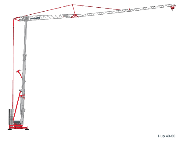 Hup 40-30 Self Erecting Tower Crane