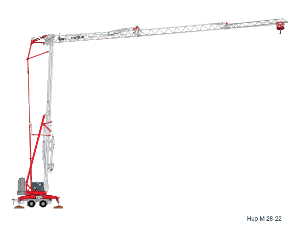 Hup M 28-22 Self Erecting Tower Crane