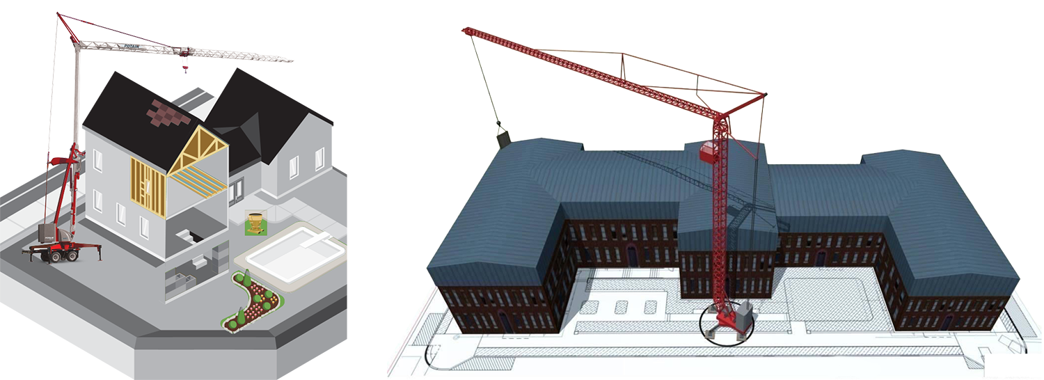 Reach Your Entire Jobsite from One Location with a Potain tower crane